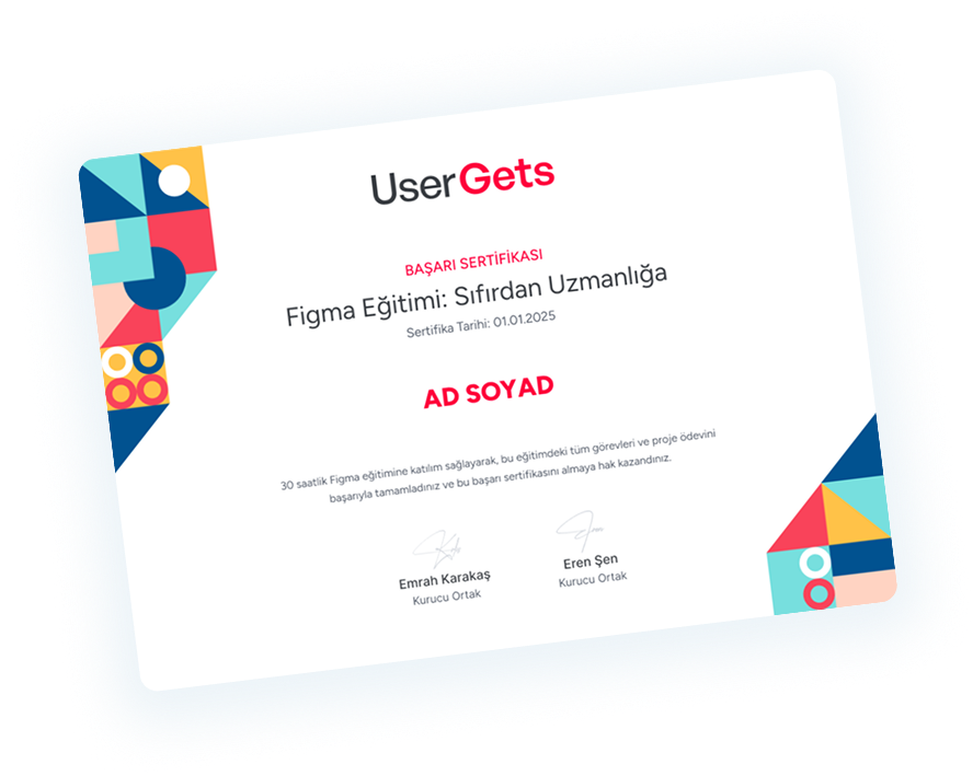Figma Eğitim Başarı Sertifikası