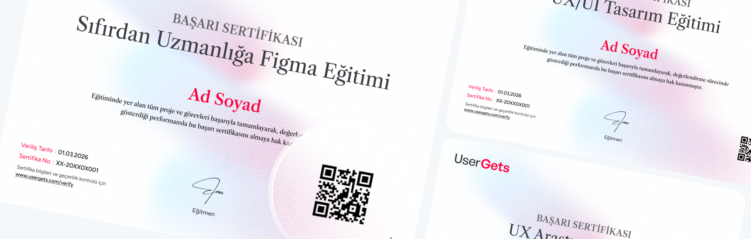 UserGets QR Sertifikaları